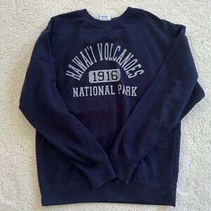 Hawaii volcanos navy crewneck